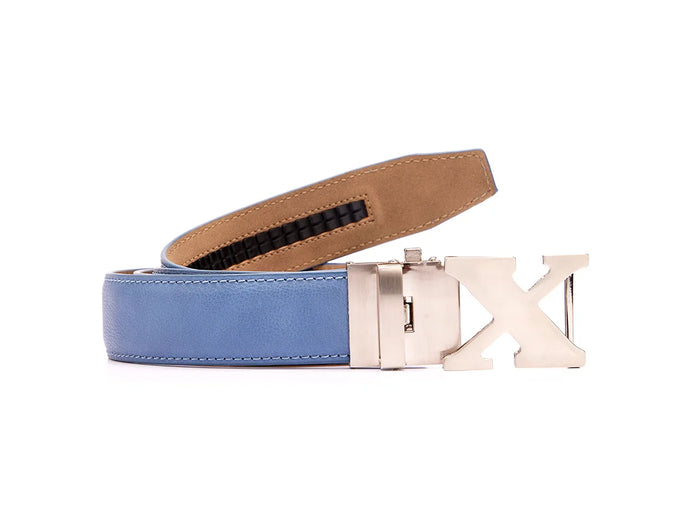 Vegan Leather Golf Belt Coronet Blue