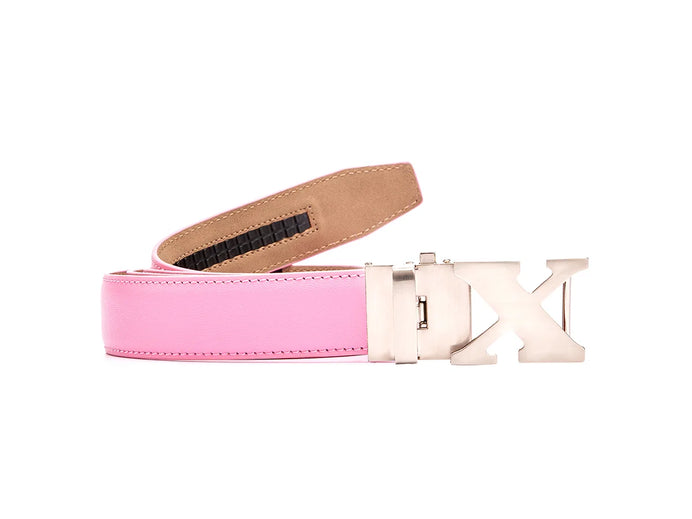 Vegan Leather Golf Belt Pink