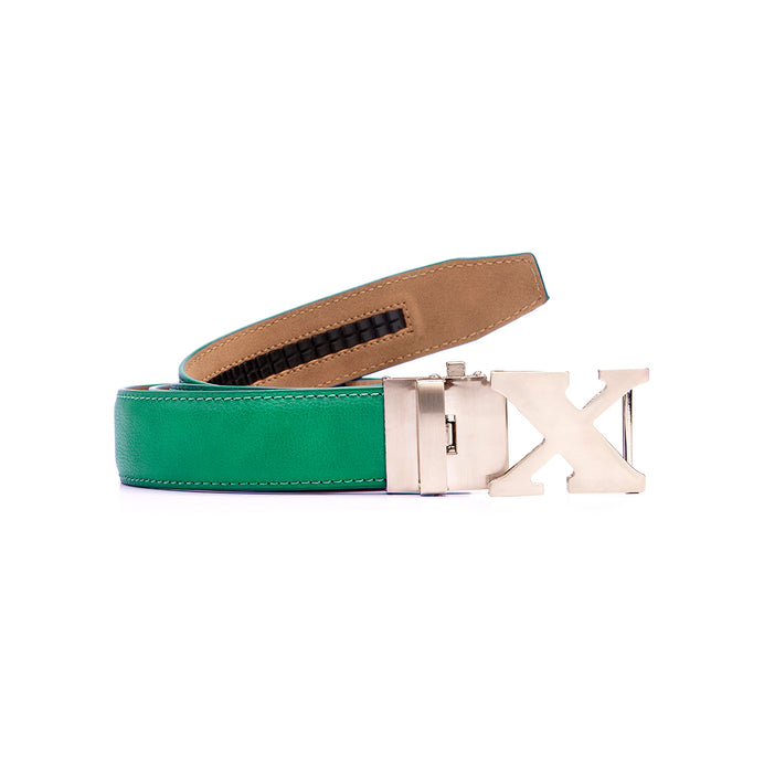 Vegan Leather Golf Belt Green