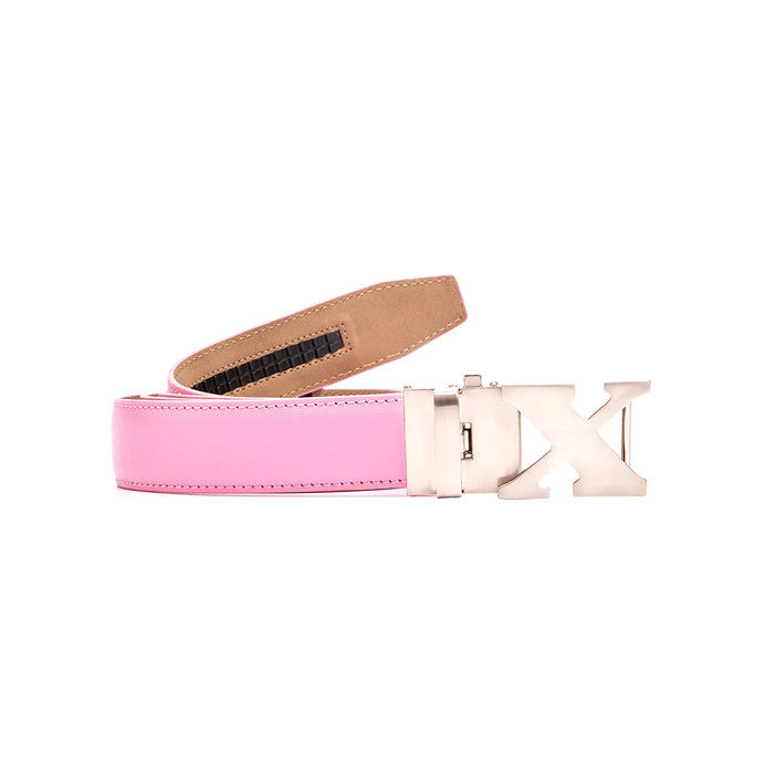 Vegan Leather Golf Belt Pink